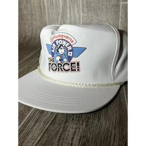 VINTAGE HUSQVARNA CHAINSAW SNAPBACK TRUCKER DAD HAT WHITE USA The Force